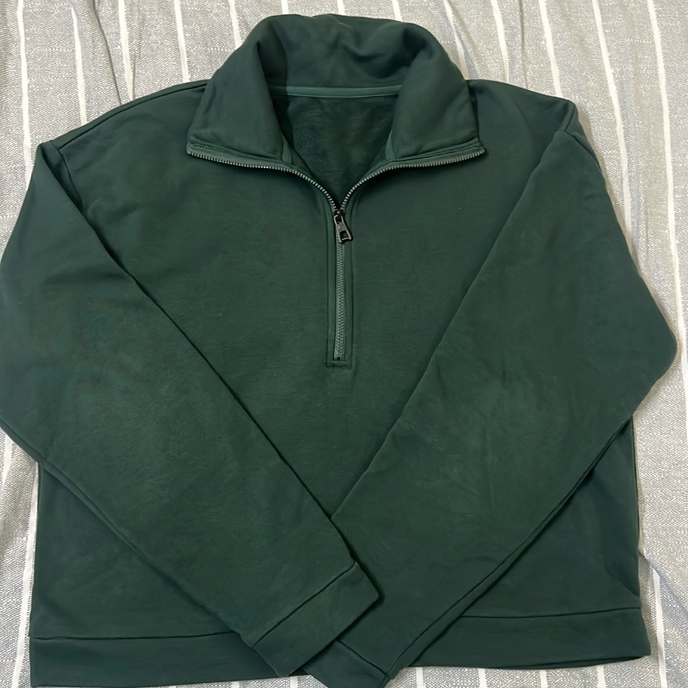 Zyia Cropped Half-Zip Sweater Medium